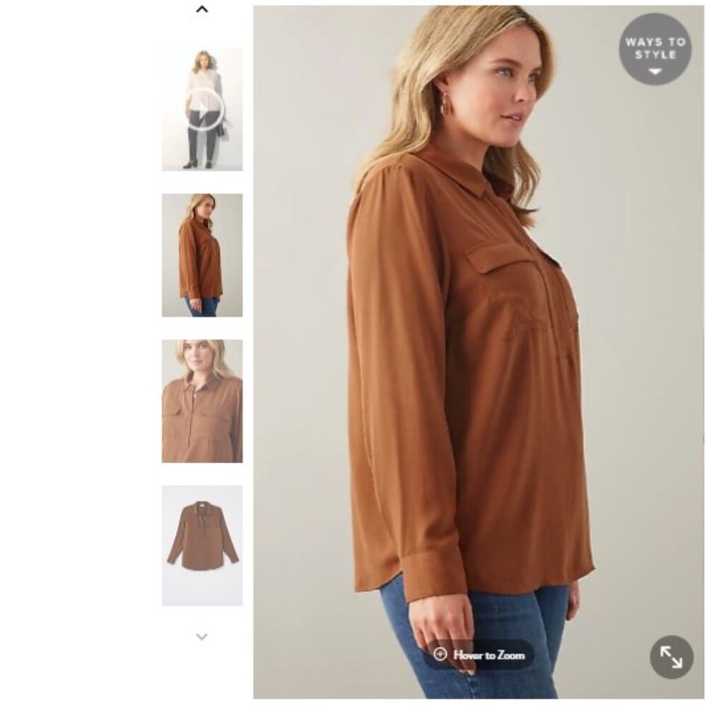 NEW! J. Jill Soft Luxe Utility Popover - Size Medium